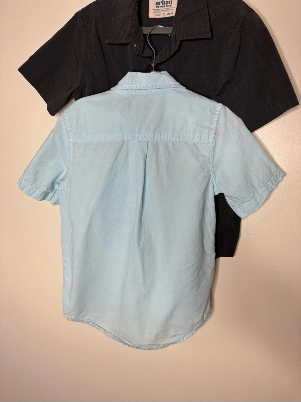 Bundle of two boys Short sleeve button down shirts M